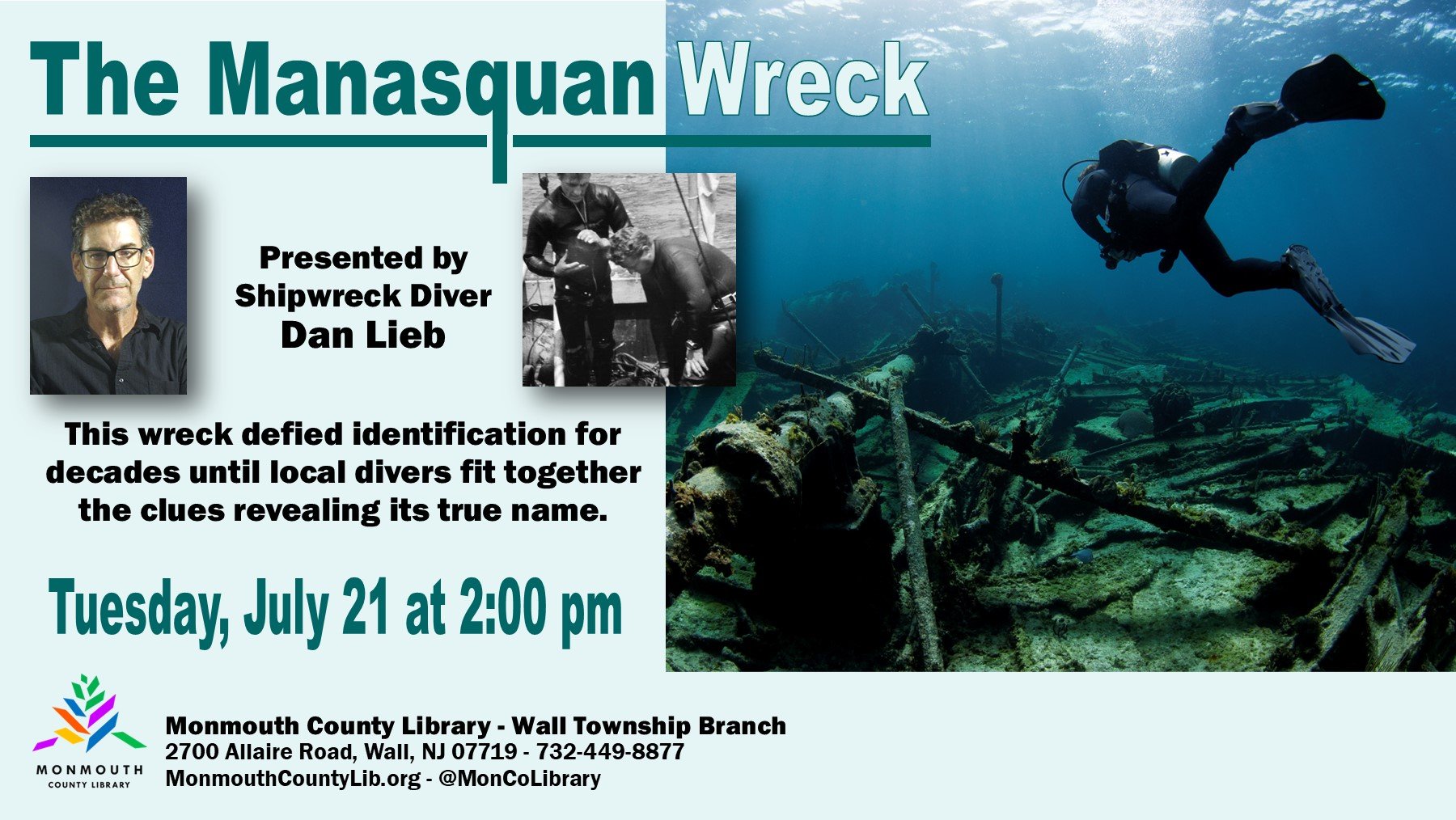 Presentation about the Manasquan wreck by diver Dan Lieb